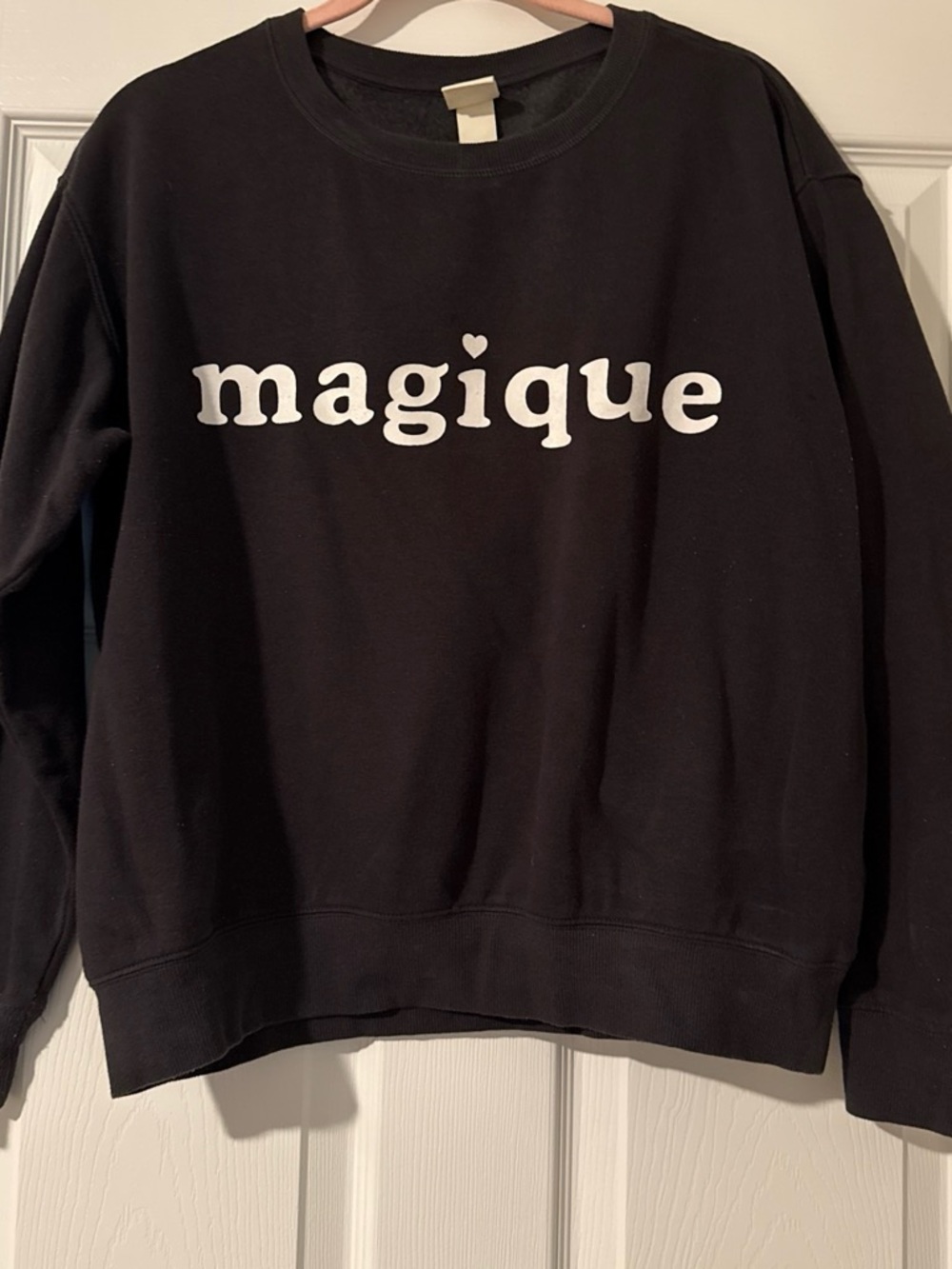 Women’s H&M “Magique” Black Graphic Crewneck Sweatshirt